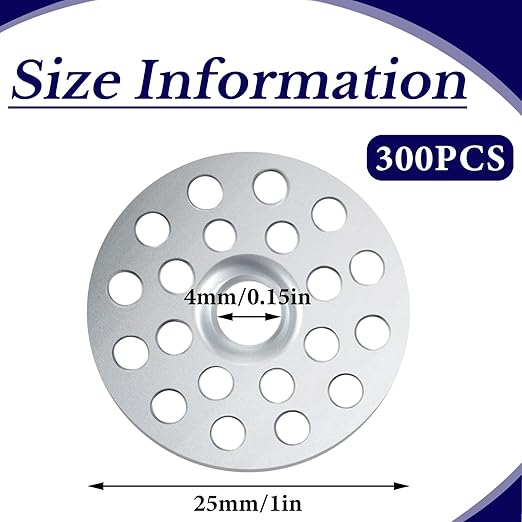 300 Pieces 1 Inch Plaster Washers for Repairing Ceilings Metal Washers for Screws Plaster Repair Rings Buttons for Wall Ceiling Drywall Repair