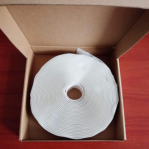 LLPT Butyl Tape White 1 Inch x 33Ft Tight Seal for Leak Proof EPDM RV Repair Window Glass Boat Sealing Roof Pipe Patching(WST233)