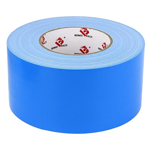 BOMEI PACK 3 Inch Blue Duct Tape Waterproof,9 Mil Thick Heavy Duty Duct Tape Blue,3 Inch x 60 Yards,No Residue,Strong,Flexible and All Weather,Professional for Indoor & Outdoor Use