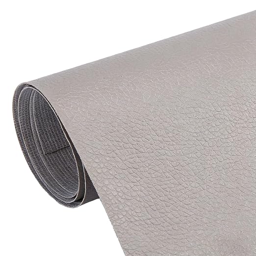 Cremsy Leather Repair Patch Tape, Self-Adhesive Leather Repair Patch Kit for Couch Sofa Car Seats, Waterproof Vinyl Repair Patch, Cuttable Furniture Repair Tape for Chair Jacket (2, Gray)