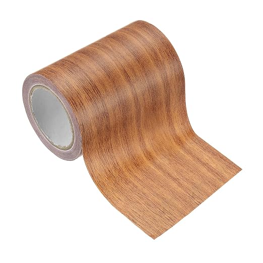 PATIKIL Wood Grain Tape 3.1" x 15 Ft, Self-Adhesive Wood Texture Repair Tape Realistic Wood Effect Contact Paper Patch for Furniture Cabinets Floor Walls Home Decoration, Orange Oak