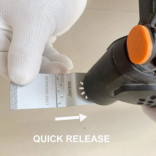 Oscillating Tool Blades, HEMUNC 4PCS Oscillating Multi Tool Diamond Saw Blades for Grout Removal, Flush Cut, Compatible with Dewalt Bosch Dremel Rockwell Makita Fein Multimaster Milwaukee and More