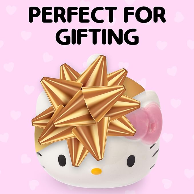 Silver Buffalo Sanrio Hello Kitty 3D Sculpted Ceramic Cookie Snack Candy Jar (X-Small)