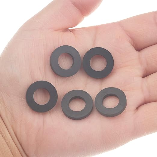 5Pcs Propane Tank Gasket,for Valve Repair, BBQ, RV | 0.716in OD, 0.4in ID propane connector gasket, PTFE gas line pipe thread tape, prevent gas leaks