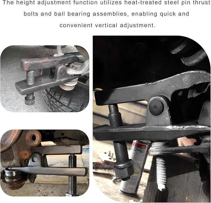 Ball Joint Separator Tool, Adjustable Ball Joint Puller and Extractor Adjusts from 1-1/2" to 1-7/8", Universal Removal Tool for Separating Arms, Tie Rods & Ball Joints on Cars