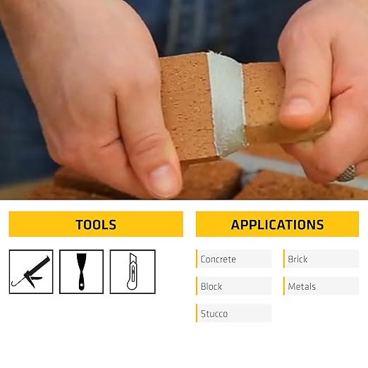 SIKA Sikaflex Mortar Fix - Limestone Polyurethane Sealant for Repairing Joints & Gaps in Mortar - 10.1 fl. oz - Flexible, Paintable, Textured for Seamless Blending (Pack of 12)