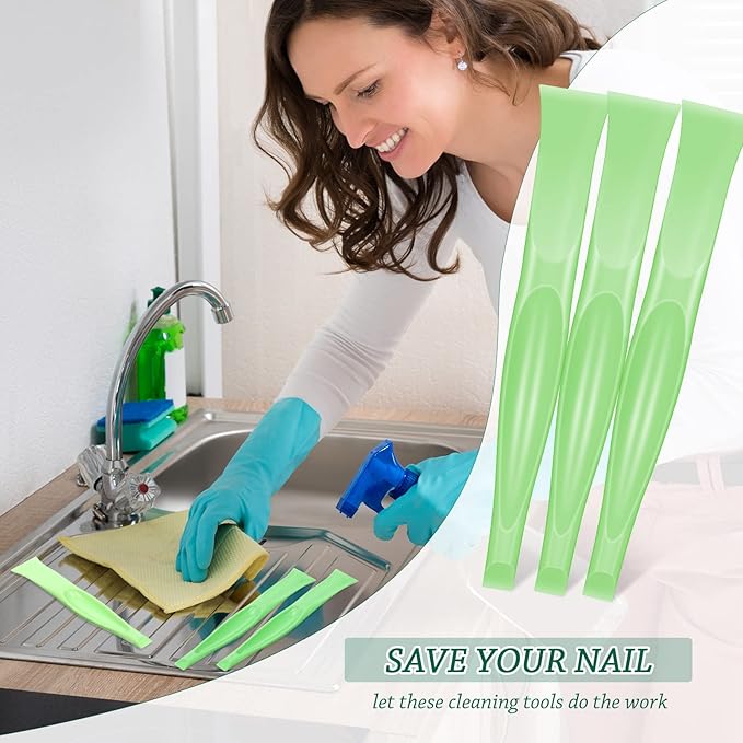 Honoson Non-scratch Plastic Scraper Tool Carbon Fiber Plastic Cleaning Tool Pen-shaped Stiff Scraper for Kitchen Sticker Scratch Cleaning