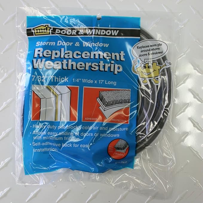 M-D Building Products, Gray 04267 M-D Epdm Adhesive Weather-Strip, 1/4 in W X 17 Ft L X 7/32 in H (Pack of 6)