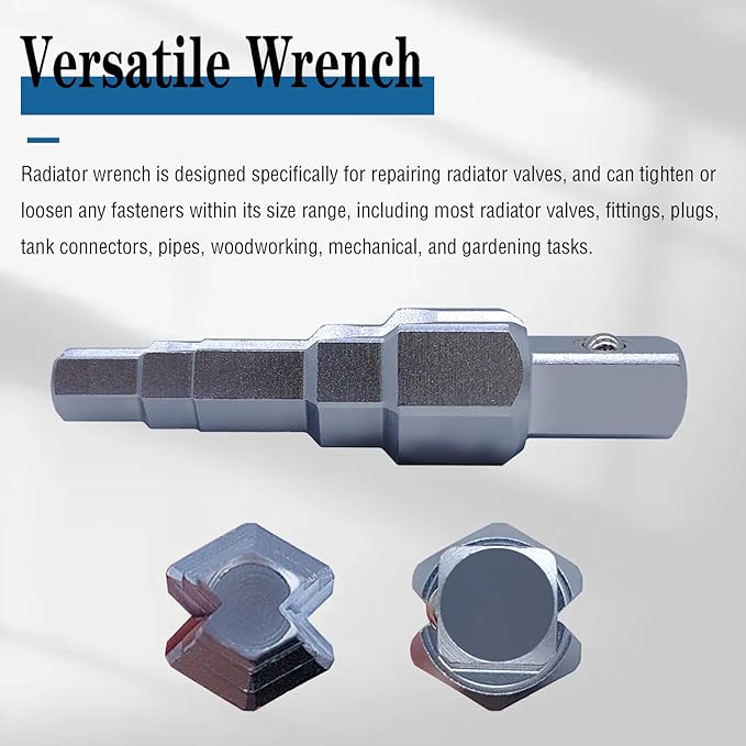 1/2 Inch Drive Universal Pagoda Head Valves Joints 5 Step Stepped Radiator Spud Wrench Valves Lugs Repair Tank Connection Removal Tool
