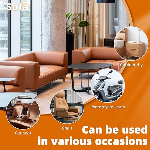 BSZHTECH Leather Repair Tape, Self-Adhesive Leather Repair Patch for Couch Furniture Sofas Car Seats, Advanced PU Vinyl Leather Repair Kit(Brown, 3.9 X 79 inch)