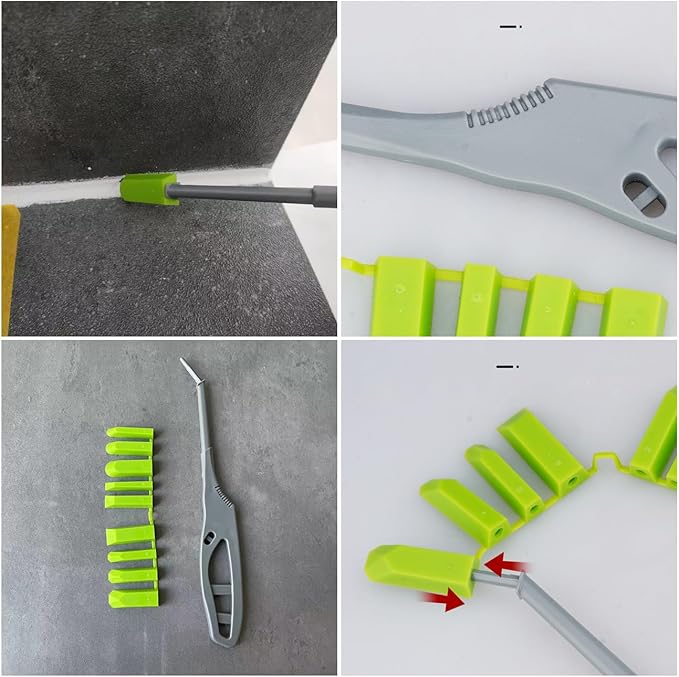 Silicone Caulking Tools Caulk Silicone Sealant Finishing Tool with 9 Rubber Tips Spreader Spatulas Applicator for Tight Spaces Kitchen Window Sink Tile Grout Windshield Adhesive Glass Glue
