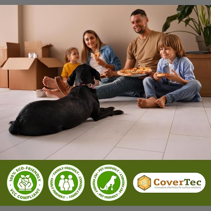 Covertec Tile & Grout Sealer, Clear Protective Sealer for Shower & Tile Floors, Ceramic Porcelain & Natural Stone, 1 Quart