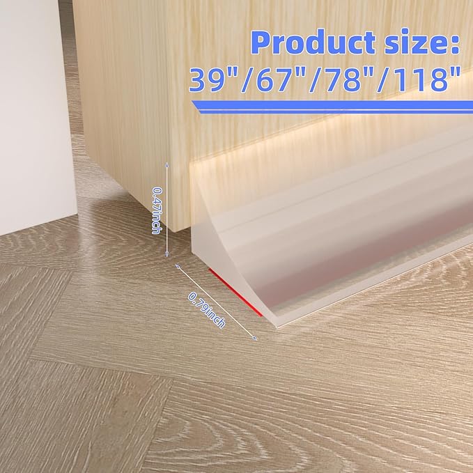 78 Inch Shower Threshold Water Dam Barrier,Silicone Shower Door Bottom Seal for Water Stopper,Flexible Edge Trim for Kitchen Sink Splash Guard,Self Adhesive Water Blocker for Bathtub,Transparent