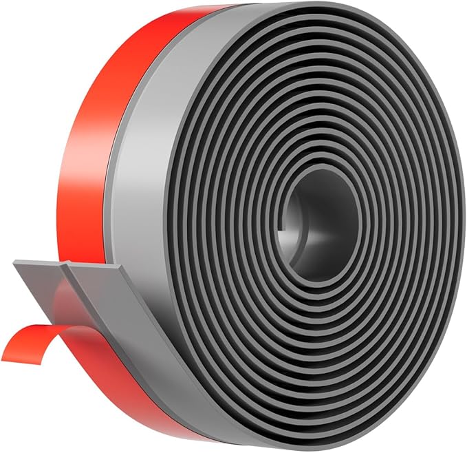 Heavy-Duty 2Inch (W) x 36FT(L) Door Weather Stripping, Extra Thick 2mm Door Draft Stopper Silicone Seal Strip, Draft Seal Tape for Doors Windows and Shower Glass Gap