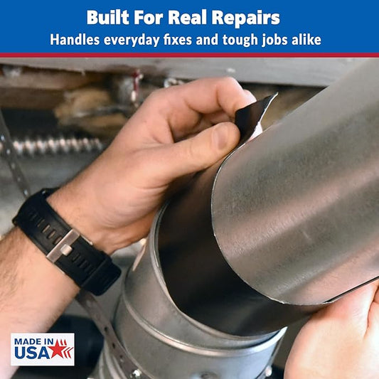 Made in USA – Black Butyl Waterproof Repair Tape | Heavy-Duty Roof Patch & Leak Seal | Flexible, Weatherproof Butyl Sealant Tape for Cracks, Gutter, RV & Roofing Repairs | 4 Inch x 5 Feet