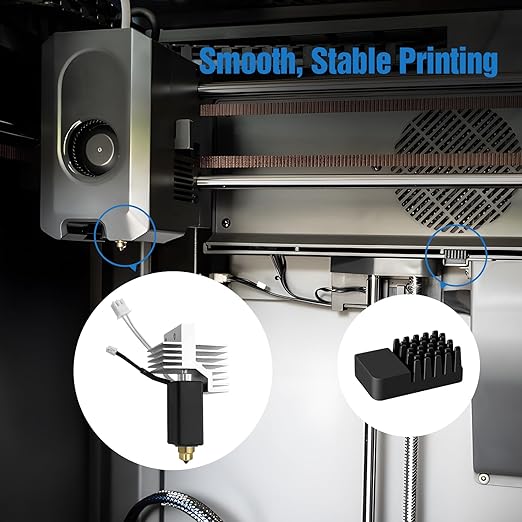 Hotend Kit for Elegoo Centauri Carbon, Fully Pre-Assembled Replacement Hotend with 0.4mm Brass Nozzle, Silicone Socks & Nozzle Wipers Included - 3D Printer Accessories
