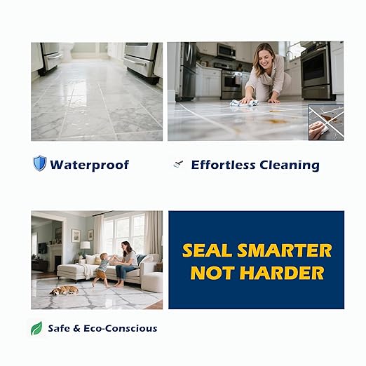 Epoxy Grout Dark Gray 13.5 fl oz ｜Water & Stain Resistant & Zero Maintenance｜1:1 Auto-Mix Technology｜24hr Ready-to-Use｜Perfect for Shower Kitchen Pool | 10 Pearl Finishes for Tile & Stone