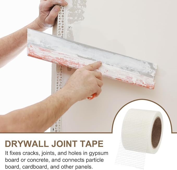 PATIKIL Drywall Repair Mesh Tape, 3 inch x 82 ft Fiberglass Repair Patch Self-Adhesive Dry Wall Joint Tape 8 Mesh Wall Hole Crack and Seam Patch, White