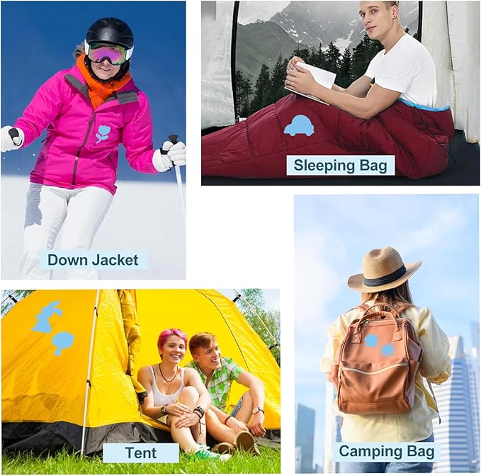 Self-Adhesive Nylon Patches Tent Repair Kit – Outdoor Gear Tenacious Repair Tape, Waterproof Fabric Patches for Clothes, Tent, Down Jacket, Backpack (45pcs, Light Blue