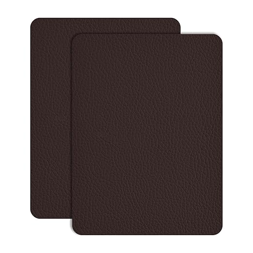 Leather Repair Patch Tape 8×12 inch 2 pcs Furniture Leather Strong Self Adhesive Tape for Sofas Couch Car Seats Cabinets Bags Anti Scratch Patches First Aid Patch Fixing Leather Black Brown