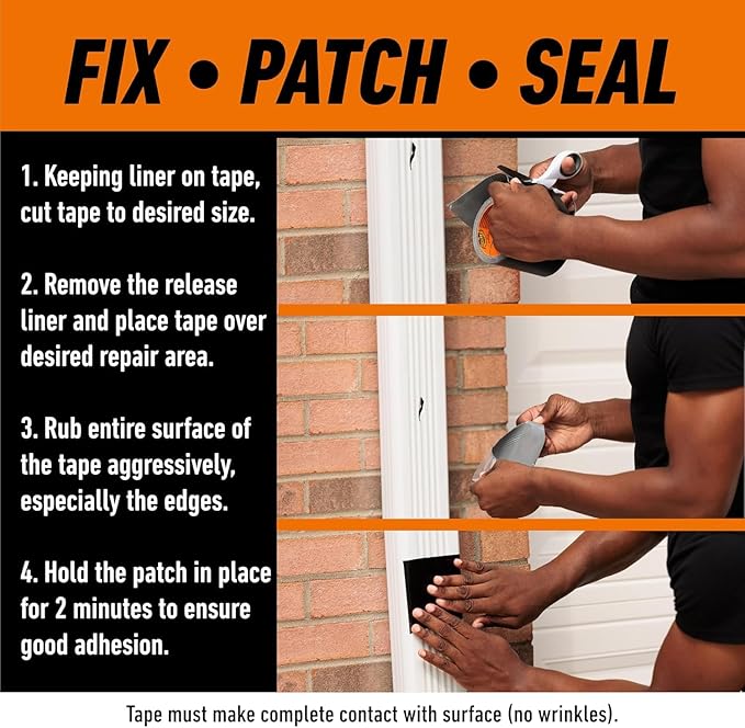 Gorilla Waterproof Patch & Seal Tape Black 3m