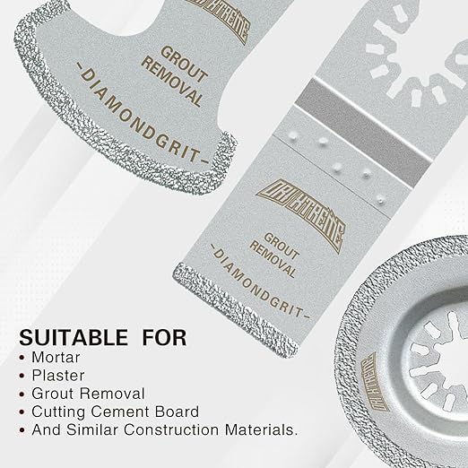 Oscillating Multi Tool Swing Diamond Blades, Diamond Oscillating Tool Blade, Mortar Cutting Saw Blades for Grout Removal, 4-Pack
