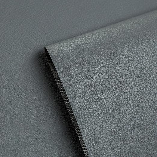 Self Adhesive Leather Repair Patch Dark Gray Faux Leather Fabric 19.7 x 54 Inch Leather Repair Tape Kit for Upholstery, Furniture, Couch, Sofa, Car Seats, Chairs