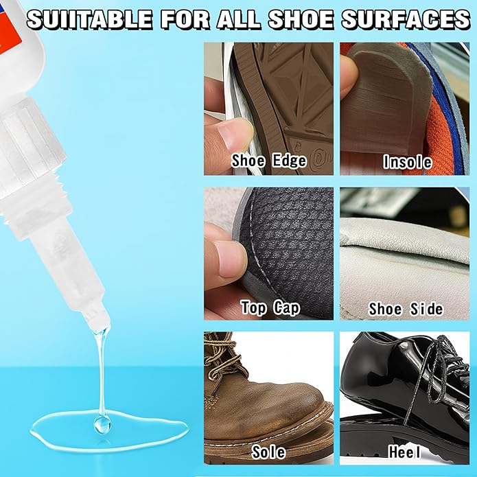 Shoe Glue,30g Heavy Duty Shoe Glue Sole Repair for Boots,Sneakers,Leather,Waterproof and Strong Adhesive for Repair