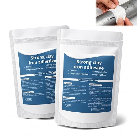 High-Strength Multi-Purpose Repair Clay,Strong Clay Iron Adhesive,High-Strength Multi-Purpose Repair Putty,All Purpose Pool 𝐂lay for Bonding Plastic Metal Ceramic Wood Tile Glass (2Pcs)