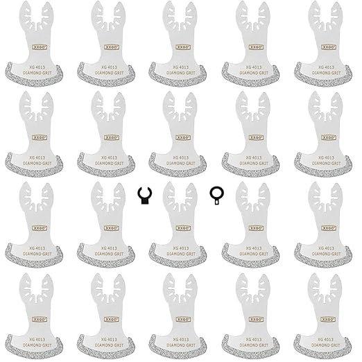 XXGO 20 Pcs Oscillating Tool Diamond Blade for Grout Removal XG8020S