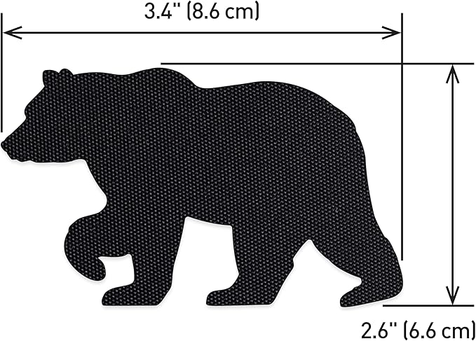 GEAR AID Tenacious Tape Repair Patches – Peel-and-Stick Nylon Gear Patches for Jackets, Tents, Sleeping Bags, Backpacks, and Outdoor Gear – Fix Rips, Tears, and Holes, 3 Patches, Bear