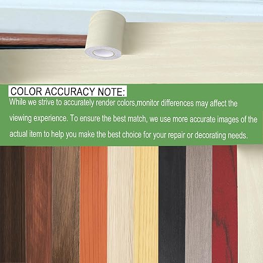 Wood Grain Repair Tape, 2.4 inch X 32ft Self Adhesive Wood Colored Tape for Tables, Chairs, Baseboards, Doors, Windows, Floors, Handicraft DIY.