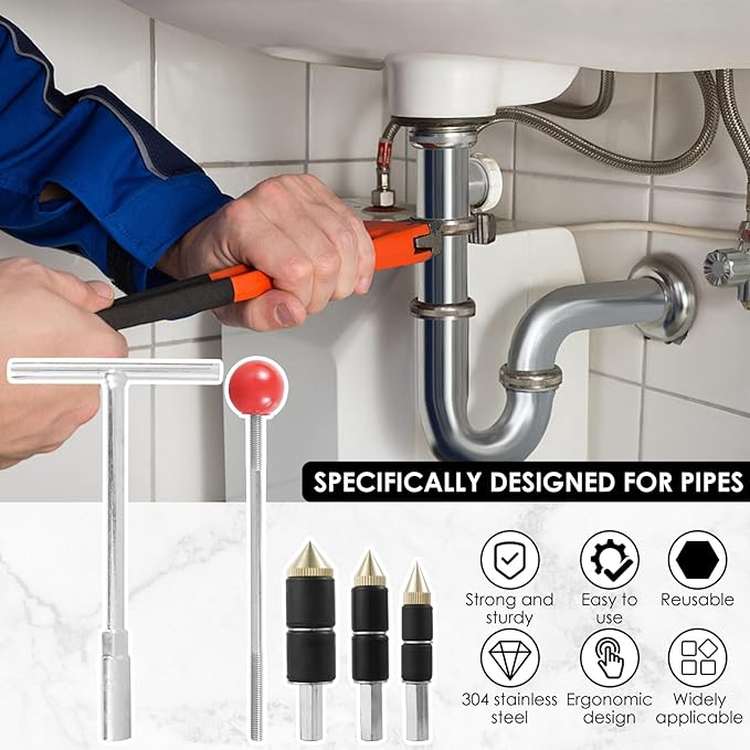 11Pcs Emergency Pipe Water Stopper, 1/2", 3/4", 1" Hot Melt Water Stop for Fast Water Line Pipe Leakage Repairs Kit for Professional Plumber for PPR 20/25/32