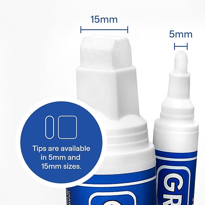Grout Pen Ivory Tile Paint Marker: Waterproof Grout Paint, Tile Grout Colorant and Sealer Pen - Ivory, Wide 15mm Tip (20mL)