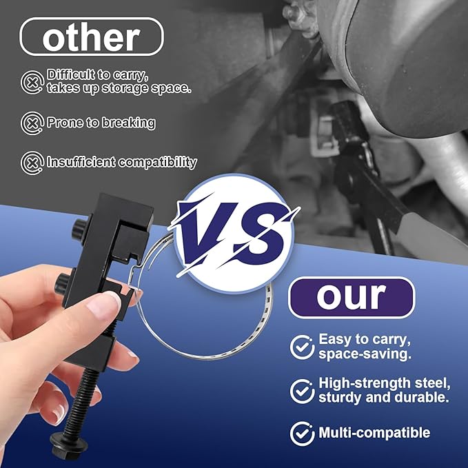 2PCS CV Boot Repair Kit with Expander Tool and Clamps, 4 Stainless Steel Clamps & 6 Cable Ties and Protective Gloves,Universal CV Axle Boot Repair Kit for 19mm to 24mm Shafts