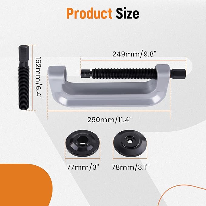 maXpeedingrods Large Ball Joint Press Kit & Wheel Bearing Press Kit, Universal Ball Joint Separator Removal Tool for Cars Trucks SUVs Tractors