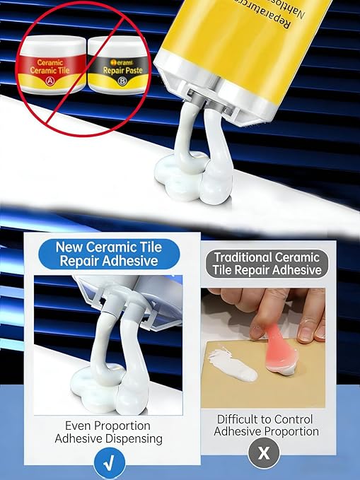 Tile Repair Kit, 2026 New Porcelain Tile Stone Crack Repair Kit (6 Color Match), Ceramic, Granite and Marble Repair Professional Kit for Kitchen Bathroom Balcony