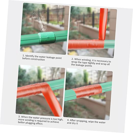 Zerodeko 2pcs Pipe Sealing Tape Flexible Repair Tape for Ppr and More Self-Adhesive Sealant for Outdoor Use