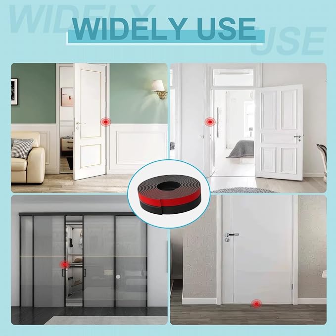 20FT Weather Stripping Door Seal - 2" Silicone Door Draft Seal Tape for Gaps Under Door Weatherstripping Sweep Stopper for Bottom of Shower Door/Sliding Glass Door