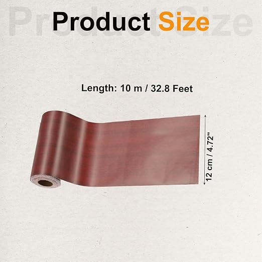 PATIKIL Wood Grain Tape 4.7" x 32 ft, Self-Adhesive Wood Texture Repair Tape Realistic Wooden Effect Patch for Furniture Cabinets Floor Walls, Walnut