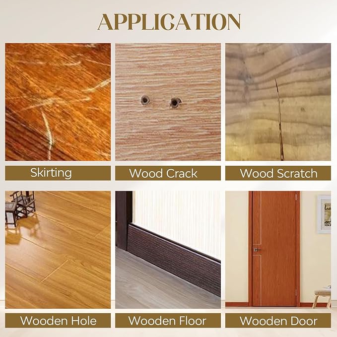 Wood Filler Sticks，20 Colors Wood Repair Wax Crayons Furniture Markers Touch up for Repairing Scratches, Scuffs, Cracks, Dings and Holes in Wood Floors, Cabinets, Furniture(White Series)