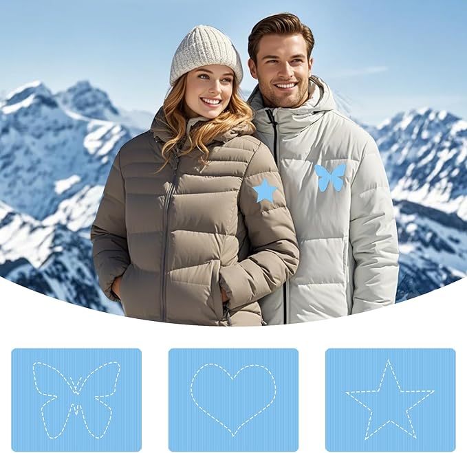 Self-Adhesive Nylon Patches Tent Repair Kit – Outdoor Gear Tenacious Repair Tape, Waterproof Fabric Patches for Clothes, Tent, Down Jacket, Backpack (45pcs, Light Blue