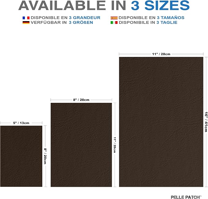 Brown Leather Repair Kit - 25 Colors Available - Original 5x8 - Brown
