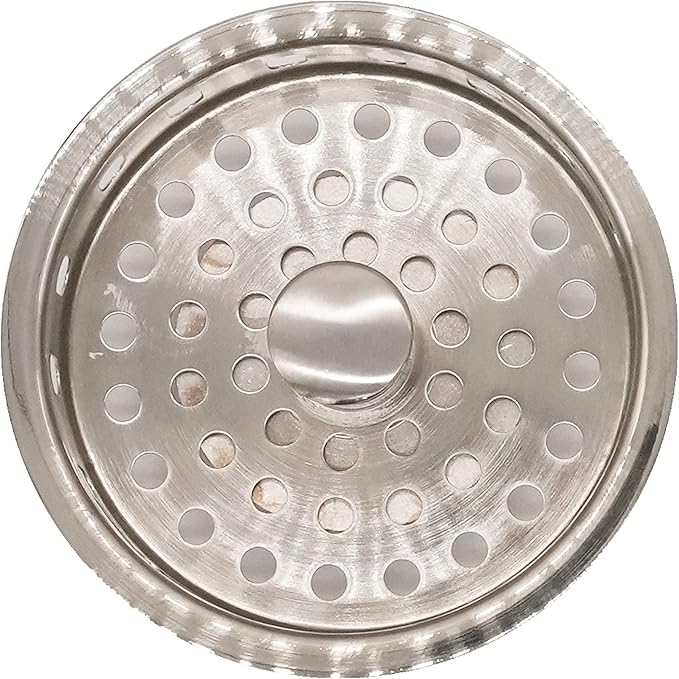 Westbrass CO2165S-20 COMBO PACK 3-1/2" Post Style Large Kitchen Sink Basket Strainer and Waste Disposal Drain Flange with Basket Strainer, Stainless Steel