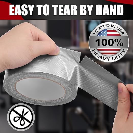Navona Heavy Duty Duct Tape 20 Pack, 2 Inch x 400 Yards Gray Waterproof Multipurpose Tape, Strong Adhesive No Residue, Easy Tear by Hand for Home & Outdoor Repairs