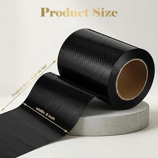 Frienda 6 Inch x 66 Feet RV Underbelly Tape RV Underbelly Material Corrugated Waterproof Flex Belly Tape Thick Adhesive Patch Sealing Mobile Home Camper Travel Trailer Tear Repair
