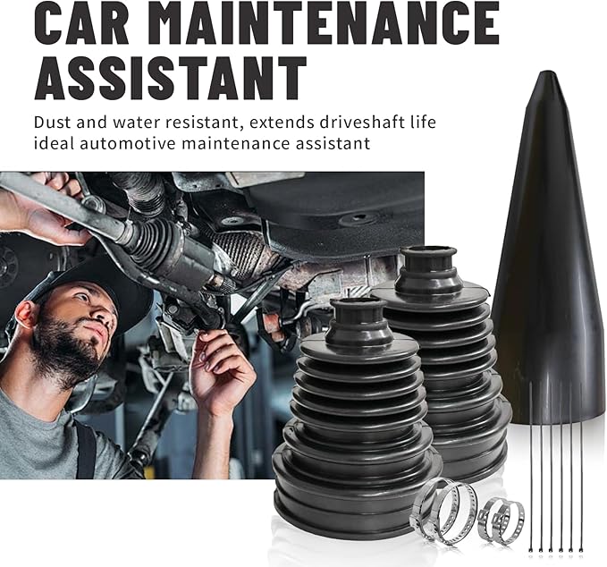 2PCS CV Boot Repair Kit with Expander Tool and Clamps,Silicone CV Axle Boot Repair Kit for 2.32" 2.86" 3.46" Calibers,Universal Tie Rod Boots for Joint Dustproof and Waterproof