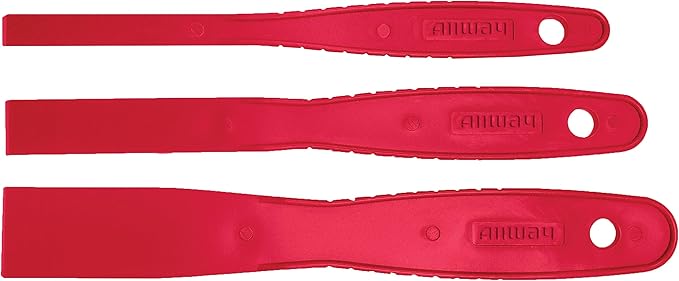 ALLWAY SD3 3-Piece Celcon Plastic Detail Putty Knife Set, 3/8", 5/8", 1"