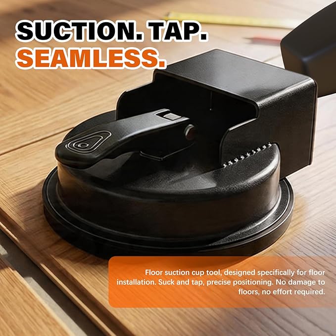 Floor Gap Repair Tool Kit - Heavy Duty Impact Resistant with Slot Cutter, Gloves & 3 Adhesive Pads for Laminate & Vinyl Flooring (Black)