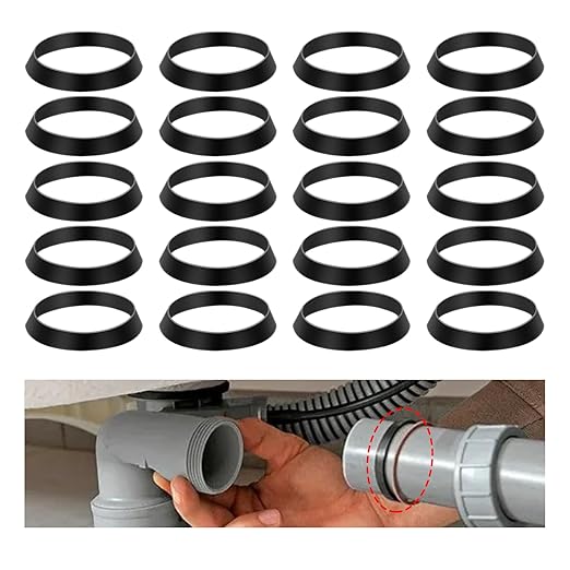 20 Pcs Kitchen Sink Drain Gasket Seal Ring, 1.2-1.4 Inch Rubber Slip Joint Washer